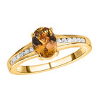 Natürlicher, goldener Tansanit und Zirkon-Ring - 1,22 ct. image number 3
