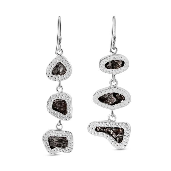 Meteorit Ohrringe, 925 Silber rhodiniert ca. 70.80 ct image number 4