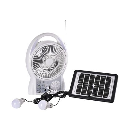 Tragbarer Mini-Solarventilator, Eingebauter 5500MAH Lithium-Akku, wei&szlig;