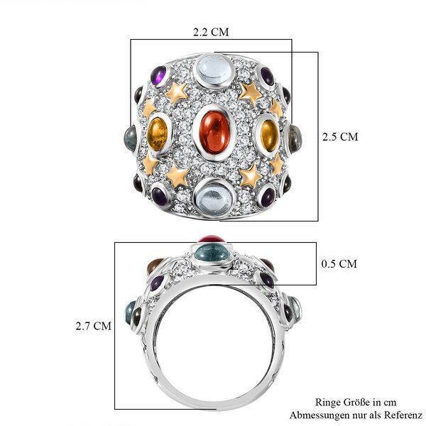 GP Celestial Dream Kollektion- AA Mosambik Granat und Multi-Edelstein-Ring - 7,78 ct. image number 7