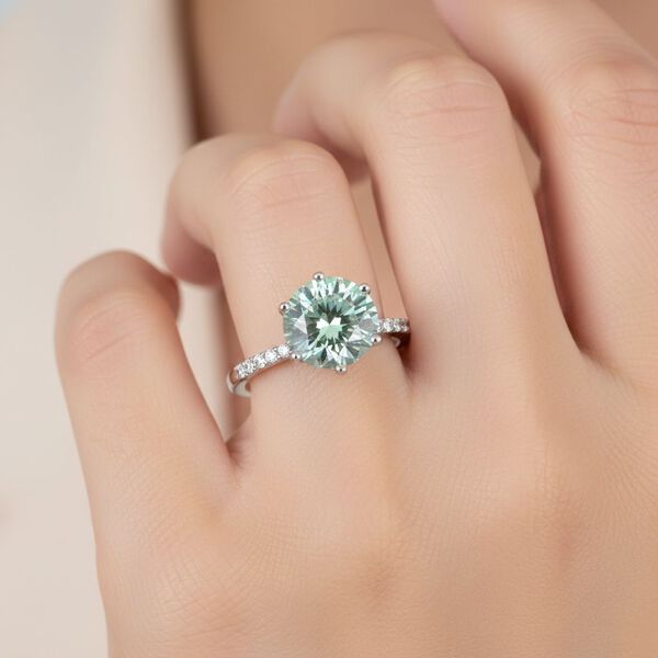 D'Joy Paraiba Moissanit, Moissanit Ring 925 Silber rhodiniert (Gr&ouml;&szlig;e 18.00) ca. 3.75 ct image number 2