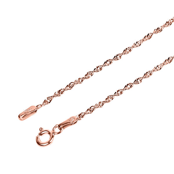 Twisted Singapurkette in ros&eacute;vergoldetem Silber image number 2