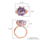 GP Art Déco Kollektion - Rose De France Amethyst und Kanchanaburi blauer Saphir-Ring in rosévergoldetem Silber - 9,49 ct. image number 5