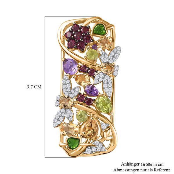 GP Italian Garden Kollektion - Multi-Edelstein und Kanchanaburi blauer Saphir-Anh&auml;nger - 3,42 ct. image number 6