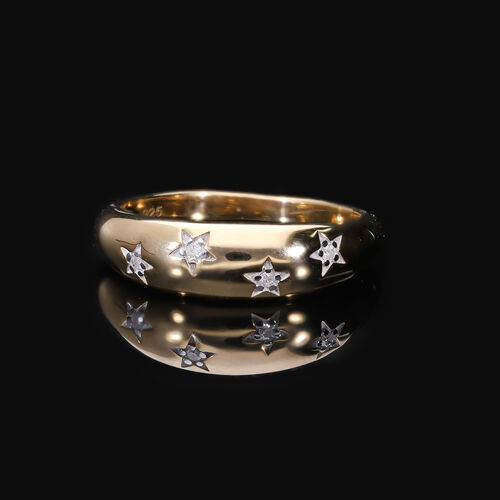 Funkelnder Diamant-Ring in platiniertem Silber image number 1
