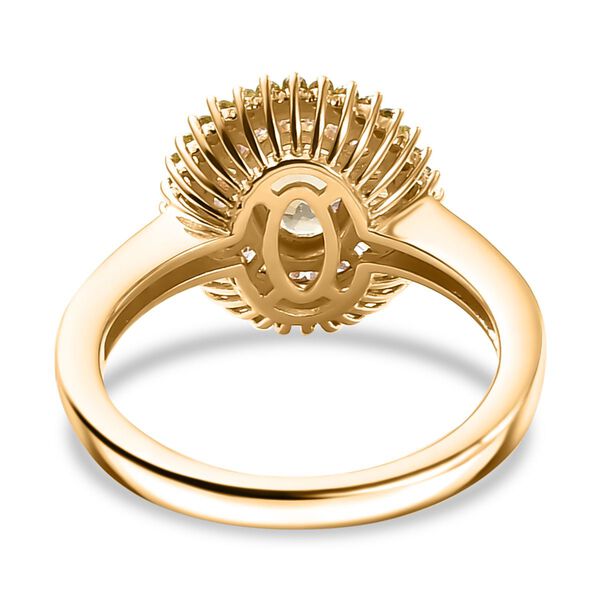 AA Natürlicher goldener Tansanit, gelber und weißer Diamant-Ring - 1,13 ct. image number 8