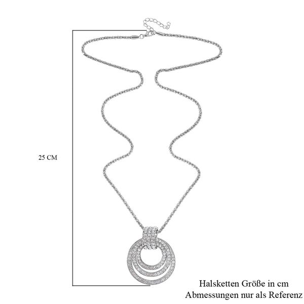 Wei&szlig;er Kristall Halskette ca. 70 cm image number 6