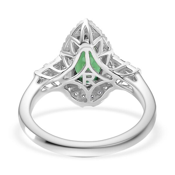 RHAPSODY AAAA Pirineu Lagoon Turmalin und Diamant Ring in 950 Platin - 1,44 ct. image number 4