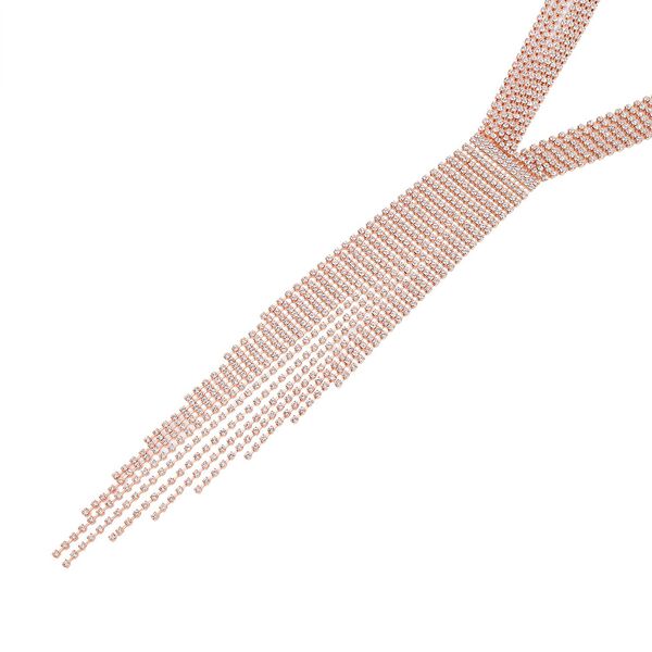 Designer inspirierte Kristall-Halskette, ca. 45 cm image number 4