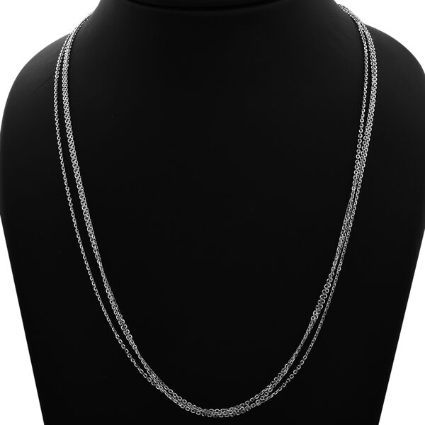 Mehrlagige Ankerkette, 925 Silber rhodiniert image number 2