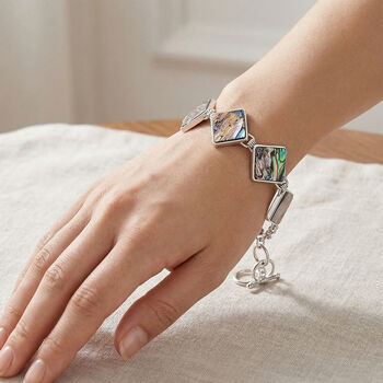 Abalone Muschel Armband ca. 19 cm mit 2.5 cm extender, Reine Legierung