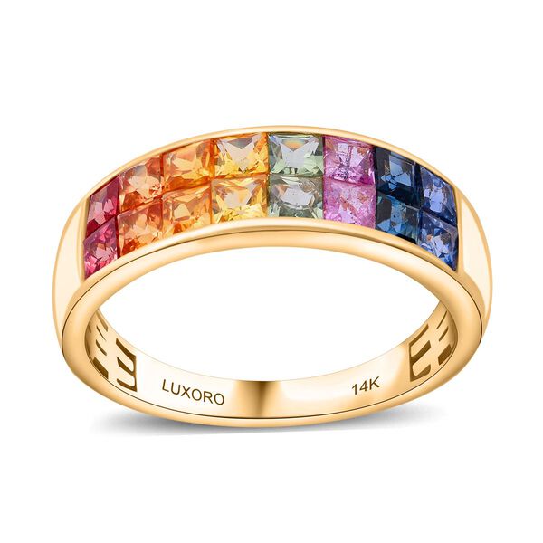 AAA Regenbogen Saphir Ring in 585 Gold - 2,38 ct. image number 3