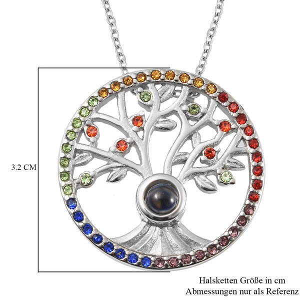 Versteckte Botschaft auf dem Vergr&ouml;&szlig;erungsglas und mehrfarbiger Kristall-Anh&auml;nger mit Kette image number 6