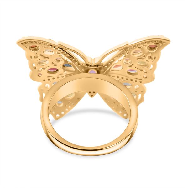 Mehrfarbiger Saphir und Zirkon Ring - 5,27 ct. image number 3