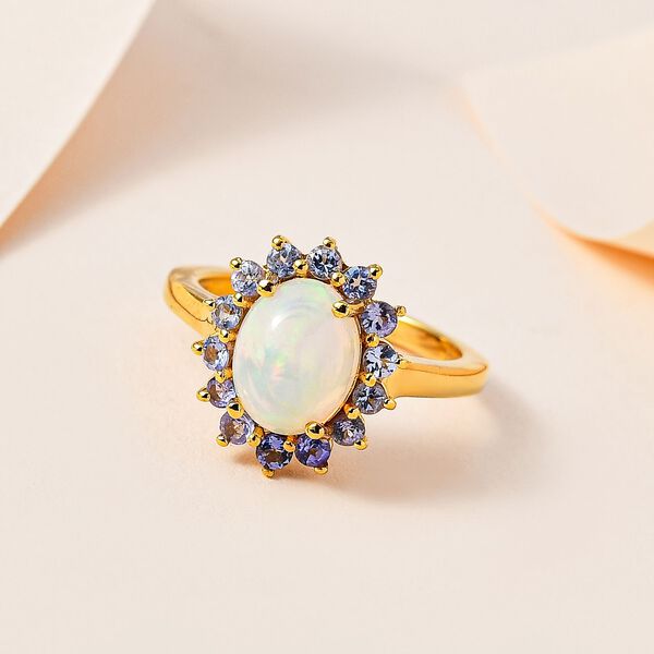 AA natürlicher, äthiopischer Welo Opal und Tansanit-Ring - 1,74 ct. image number 2
