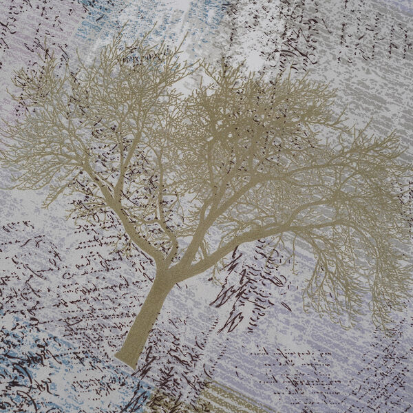 3er-Set Bettbezug und Kissenbezug, Baummuster, Grau und Mehrfarbig image number 4