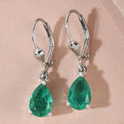 Smaragd-Triplett-Quarz Ohrhänger in Silber, 3,21 ct. image number 1