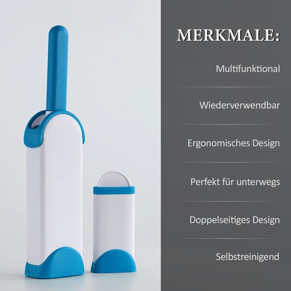 2er-Set Fusselrolle, 32x8x5 cm + 13x6x3 cm, Blau image number 3