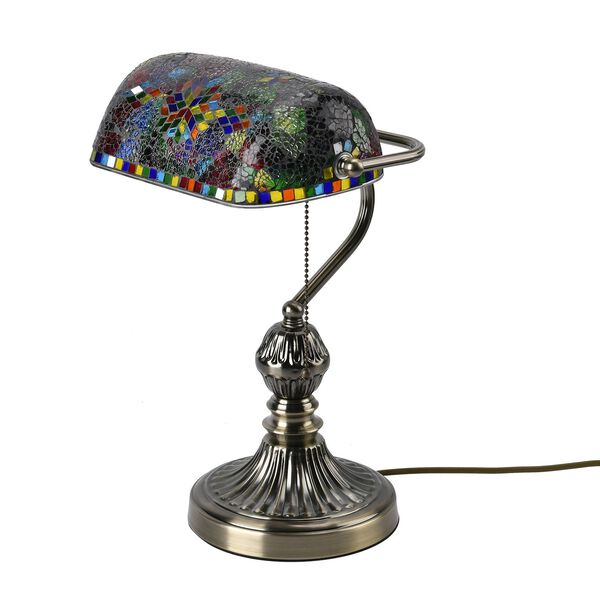 Mosaik Tischlampe, grün/rot image number 6