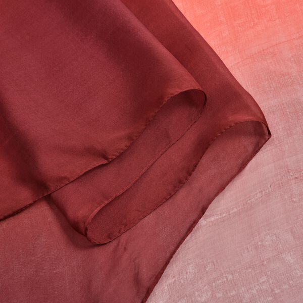 LA MAREY handgemalter Damen Schal aus Seidenchiffon, Schwarz image number 3