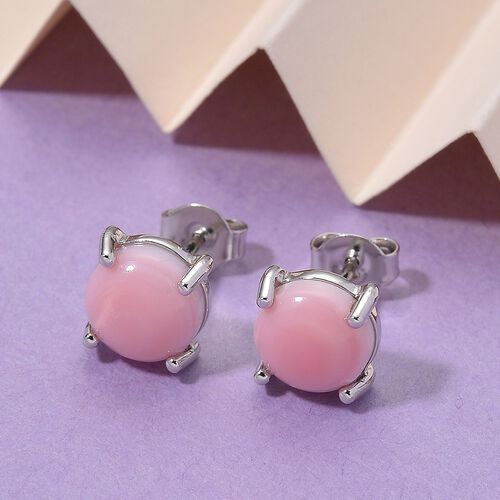 D'Joy Natürlicher Rosa Königsmuschel Perle Ohrringe 925 Silber rhodiniert image number 1