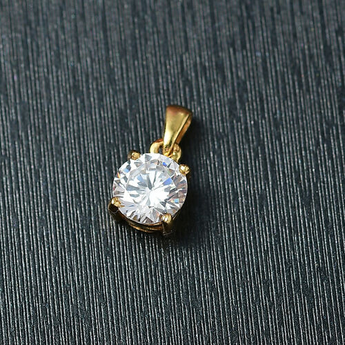 J Francis J Francis gefertigt mit SWAROVSKI Zirkonia Anhänger 925 Silber 750 Gelb Vergoldet image number 1