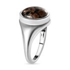Natürlicher Yooperlith-Ring, 925 Silber platiniert  ca. 3,55 ct image number 4