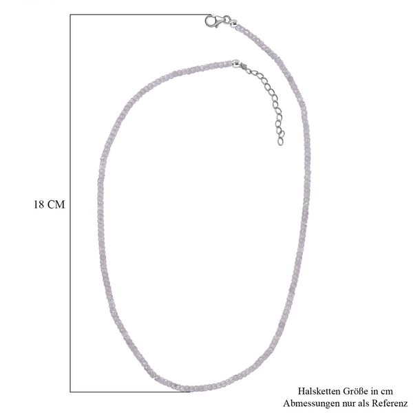 Weiße Zirkon-Halskette, 45 cm-  78 ct. image number 6