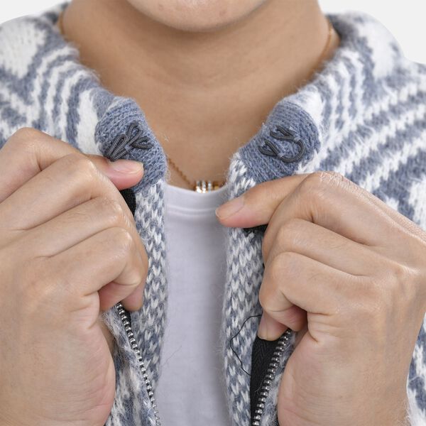 Unisize Cardigan, blau weiß gestreift image number 8