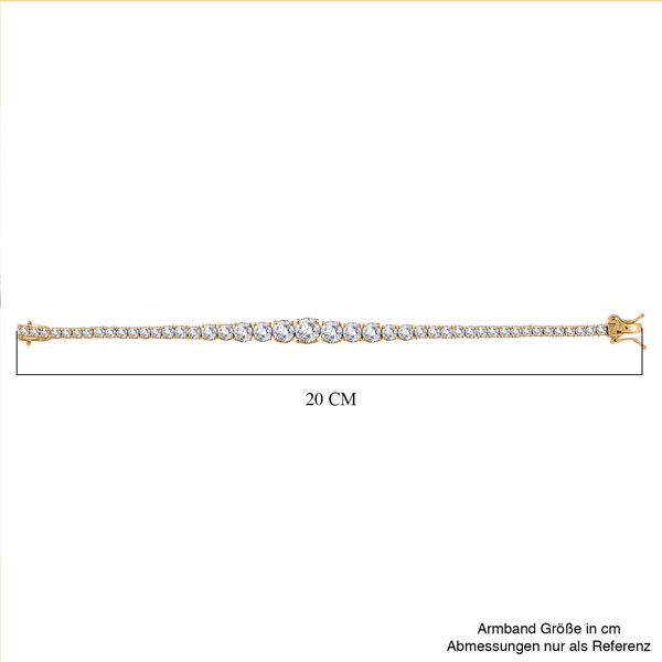 D’Joy Moissanit 19cm Armband, 925 Silber 750 Gelbgold Vermeil - 13,58 ct. image number 5