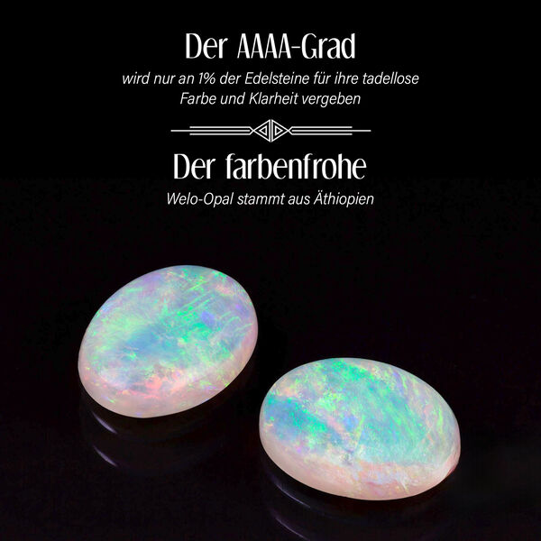 AAAA Natürlicher, äthiopischer Welo Opal, Diamant und kolumbianischer Smaragd-Ring in 585 Gold - 9,01 ct. image number 4