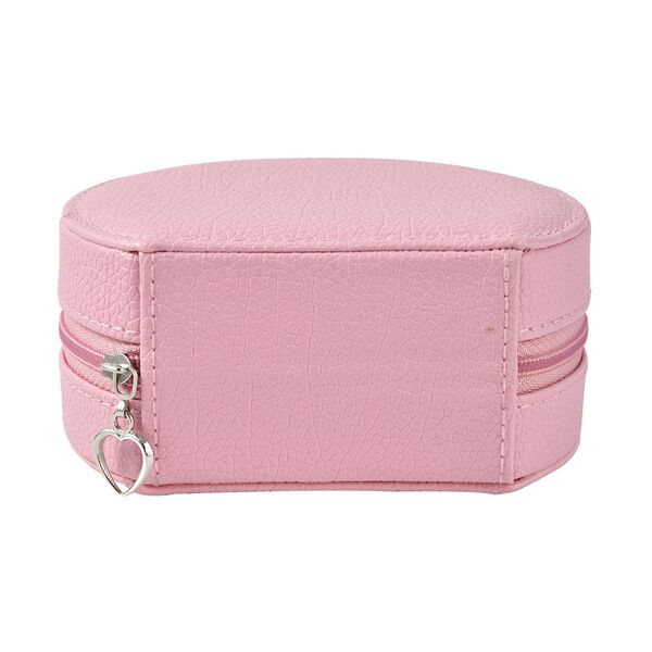 Zweilagige Kunstleder-Schmuckschatulle, Rosa image number 5