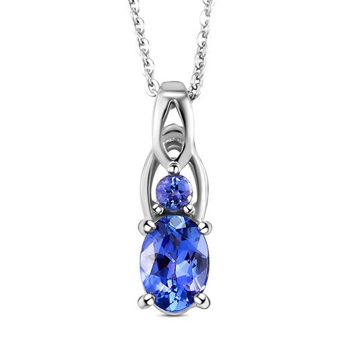 Tansanit Anhänger mit Kette in Silber 0,81 Ct image number 0
