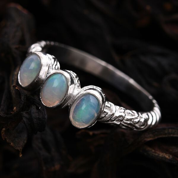 Royal Bali Kollektion - Nat&uuml;rlicher, &auml;thiopischer Welo Opal-Ring - 0,98 ct. image number 1