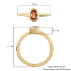 Orange Saphir Solitär-Ring, 925 Silber vergoldet, 0,62 ct. image number 6