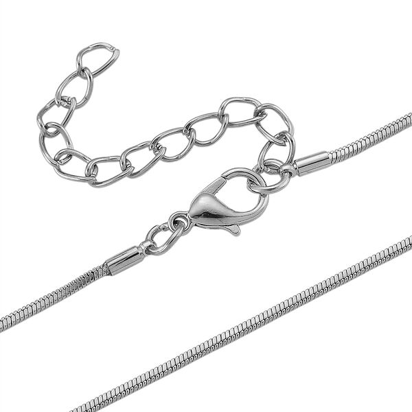 Mystischer Wei&szlig;er Kristall, Kunststoff Perle Anh&auml;nger mit Kette ca. 63.5 cm + 5 cm Extender, Legierung, Legierung emailliert image number 5