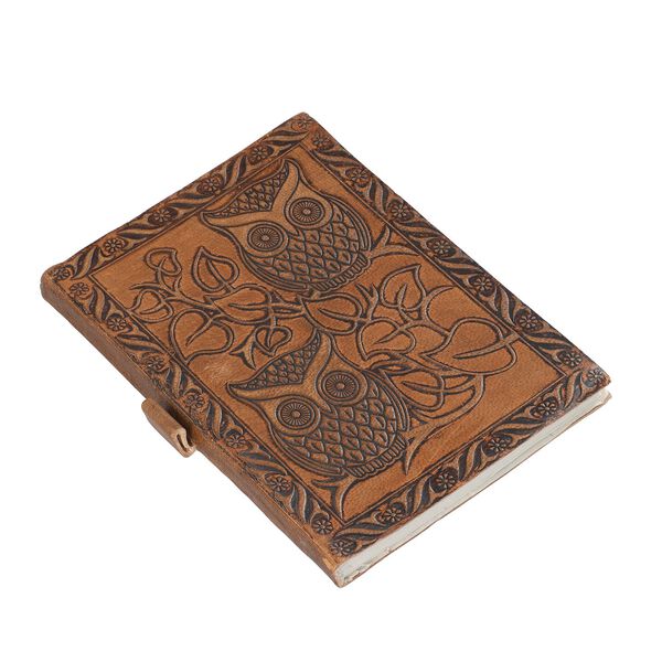 3er Set - Notizbuch mit Einband aus 100% echtem Leder, Kugelschreiber und Schlüsselanhänger gefüllt mit echtem Feueropal image number 3