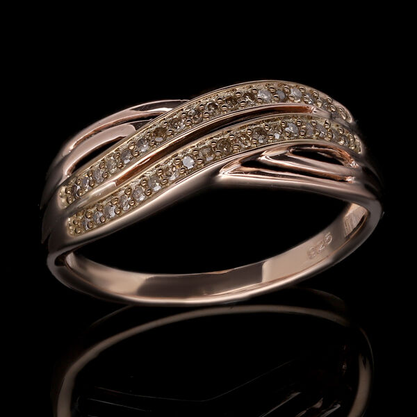 Nat&uuml;rlicher Champagner Diamant-Ring - 0,20 ct. image number 2