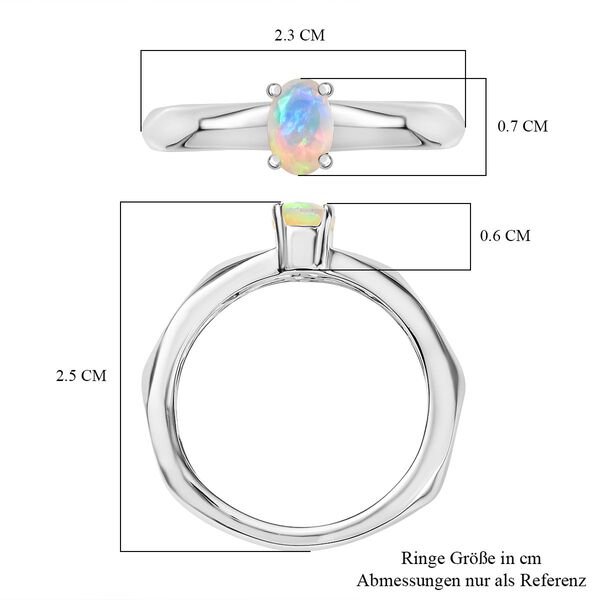 D'Joy natürlicher, äthiopischer Welo Opal Ring, 925 Silber rhodiniert - 0,30 ct. image number 7