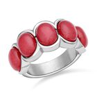 Roter Achat-Ring, reiner Edelstahl (Größe 16.00) ca. 5,00 ct image number 3