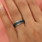 Blauer Diamant Spinning Ring 925 Silber platiniert  ca. 1,00 ct image number 2