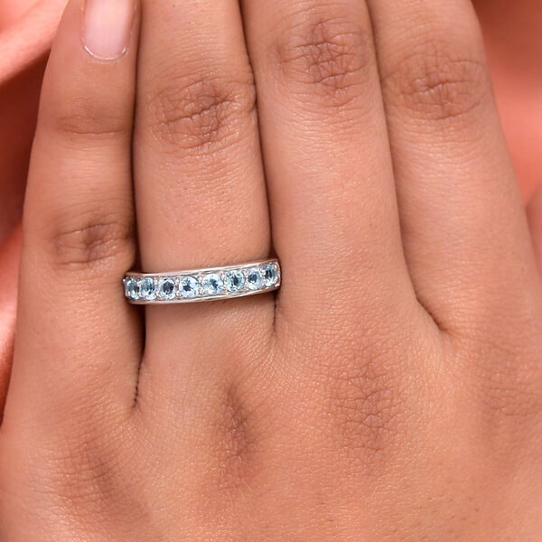 Espirito Santo Aquamarin-Ring, 925 Silber platiniert  ca. 0,70 ct image number 3