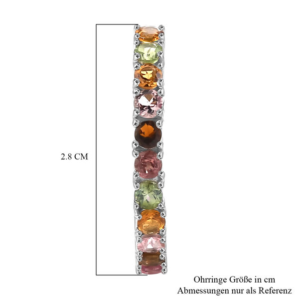 D'Joy AA Mehrfarbig-Turmalin Ohrringe 925 Silber Rhodiniert ca. 4.28 ct image number 4
