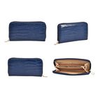 Passage - 4er-Set Handtaschen mit Krokodilprägung; enthält Schultertasche, Cross Body Bag, Clutch Bag und Portemonnaie, blau image number 4