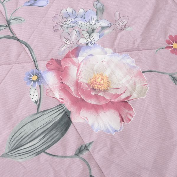 3er-Set, Bettdecke und 2 Kissenbez&uuml;ge aus 100% Maulbeerseiden, Lila