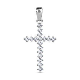 LUSTRO STELLA Zirkonia Kreuz Anhänger - 1,16 ct.