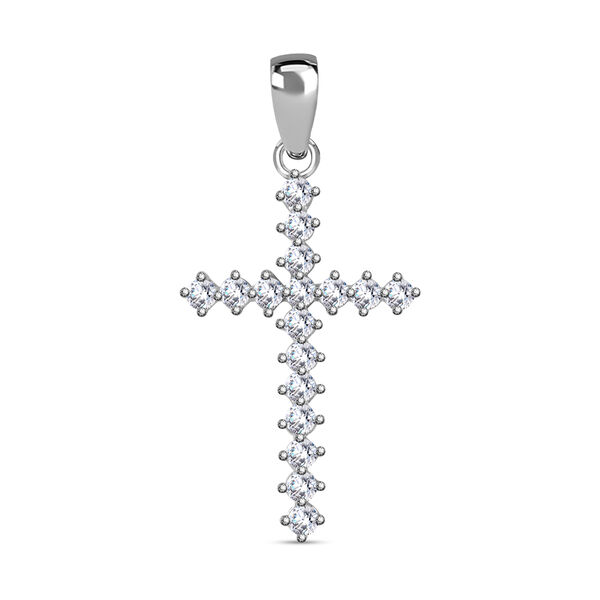 LUSTRO STELLA Zirkonia Kreuz Anh&auml;nger - 1,16 ct.