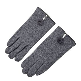 Kashmir Handschuhe mit Supersoft Mikroplusch futter, Grau