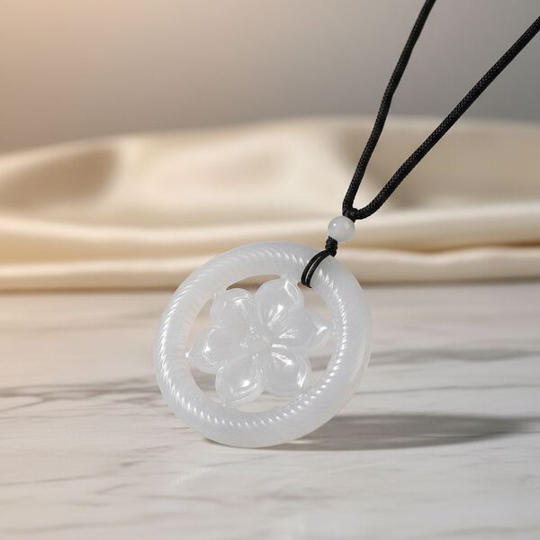 Wei&szlig;e Jade Halskette Flexibles cm ca. 110.00 ct image number 1