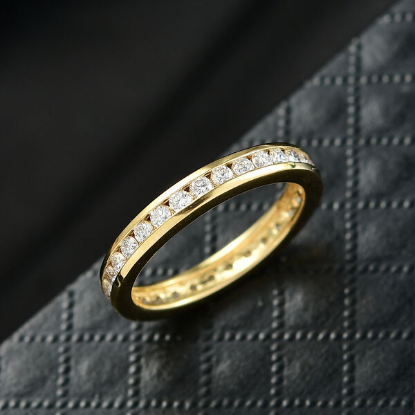 LUXURIANT DIAMOND - Lab Grown Diamant VS-EF Ring 925 Silber 750 Gelbgold Vermeil (Größe 19.00) ca. 1,00 ct image number 2